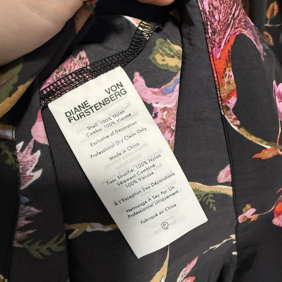 Diane von Furstenberg NWT Ballerina‎ Wrap Dress in Serenissima Black Size XS - Picture 12 of 15